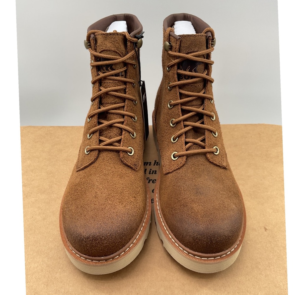 Sorel Mac Hill Lite Trace Waterproof Suede Boots Umber Buff NM5176-242